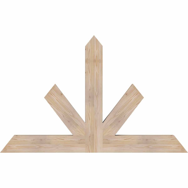 Ekena Millwork Saratoga Smooth Timber Gable Bracket, Douglas Fir, 60"W x 38"H x 3 1/2"D x 5 1/2"F, 15/12 Pitch GBW060X38X0406SAR00SDF - main